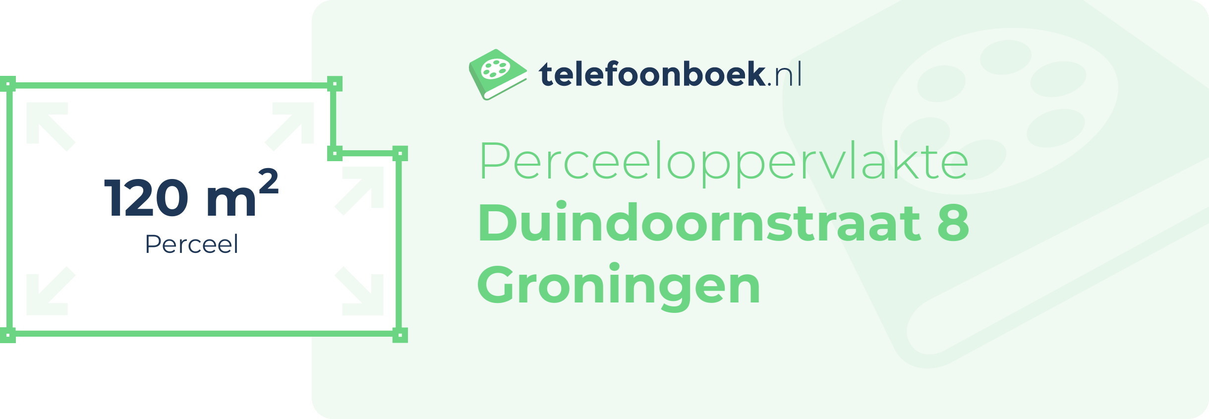 Perceeloppervlakte Duindoornstraat 8 Groningen