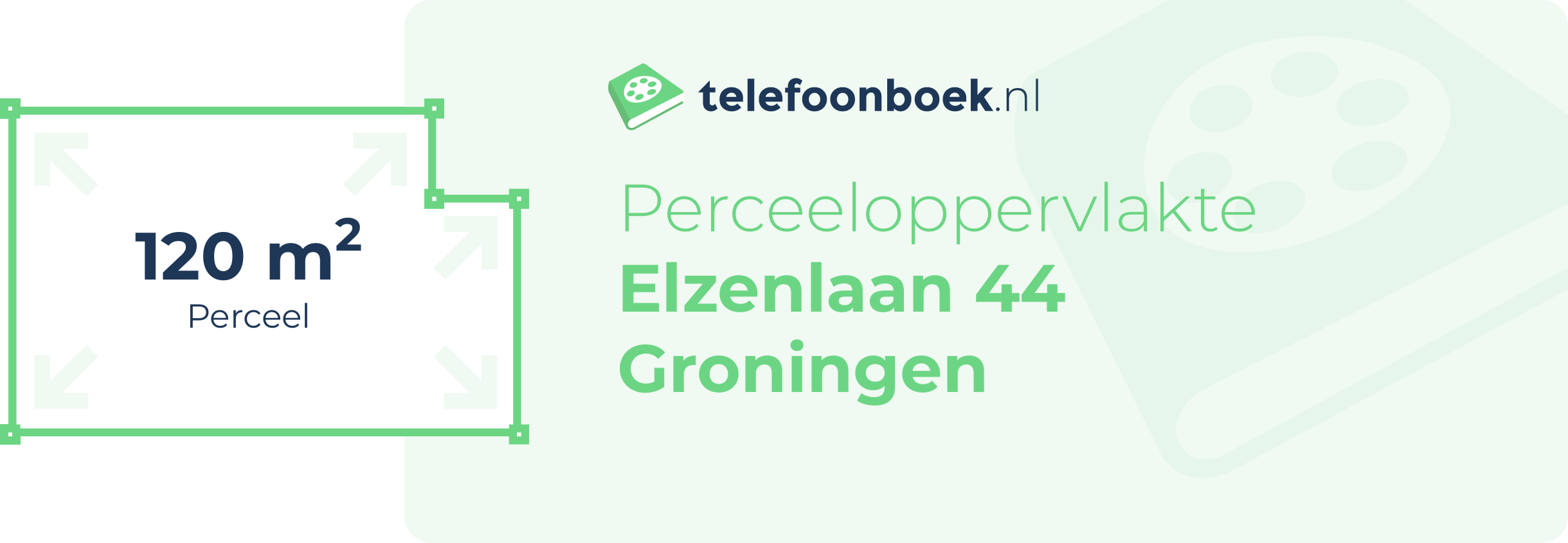 Perceeloppervlakte Elzenlaan 44 Groningen