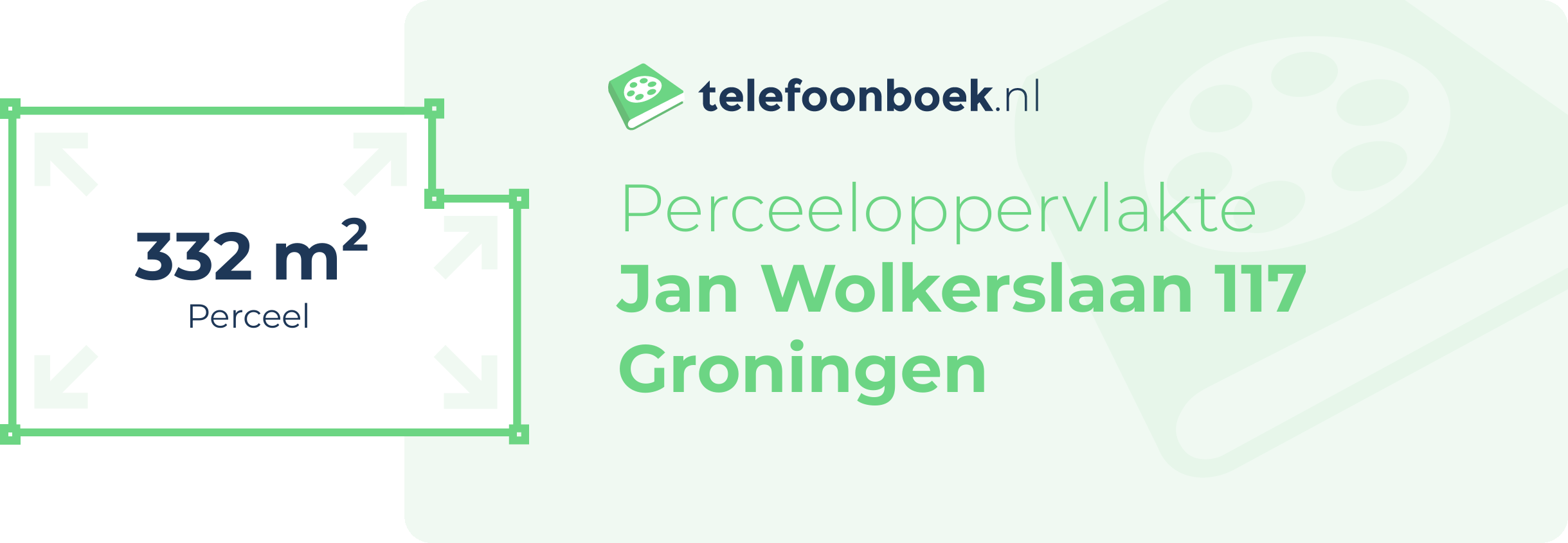 Perceeloppervlakte Jan Wolkerslaan 117 Groningen