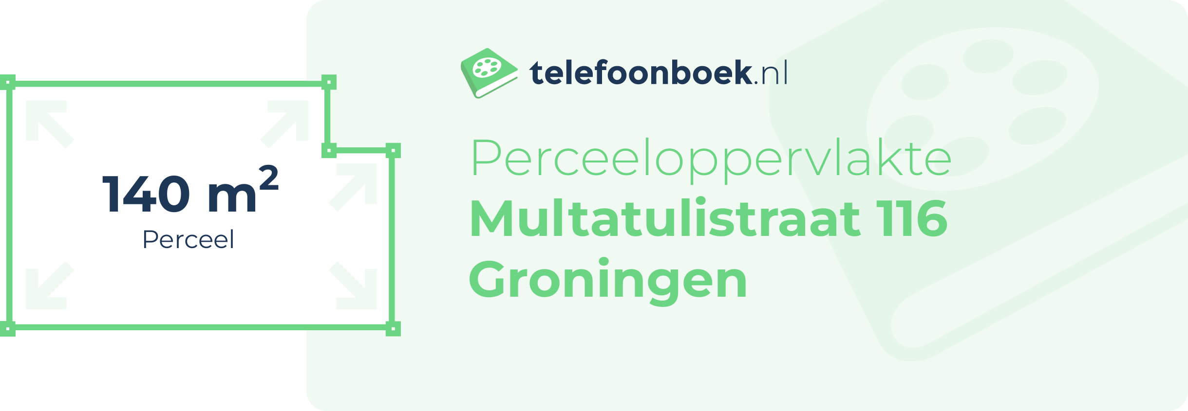 Perceeloppervlakte Multatulistraat 116 Groningen