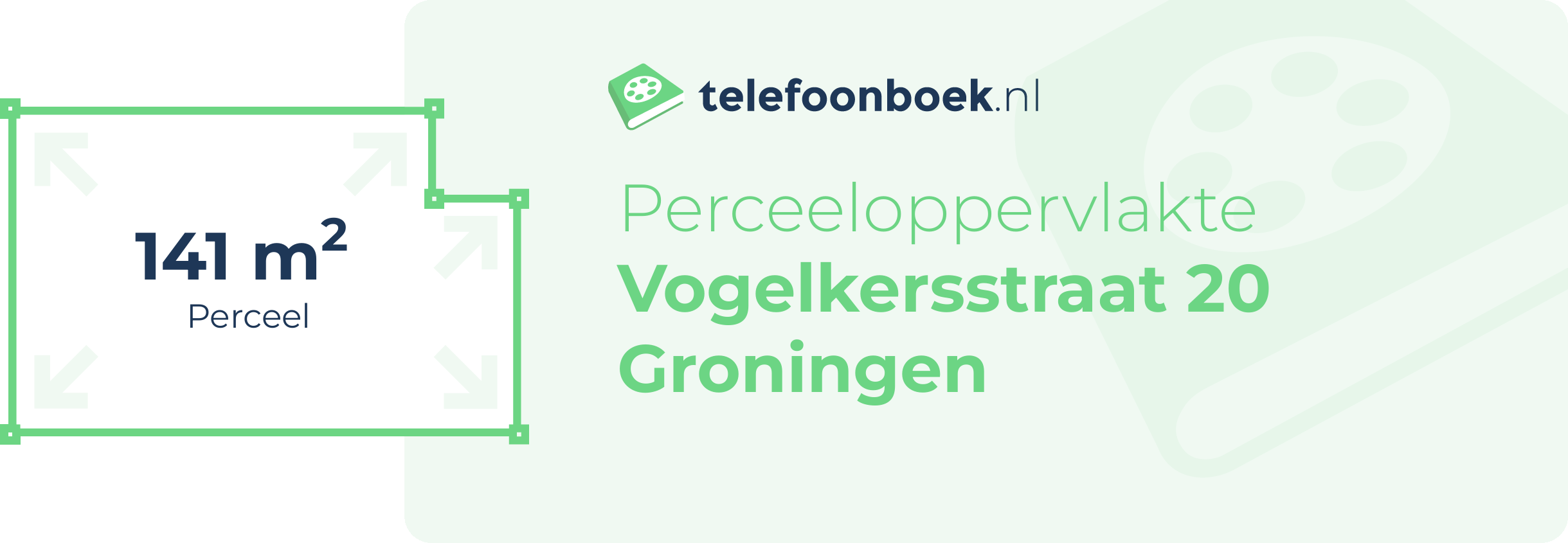 Perceeloppervlakte Vogelkersstraat 20 Groningen