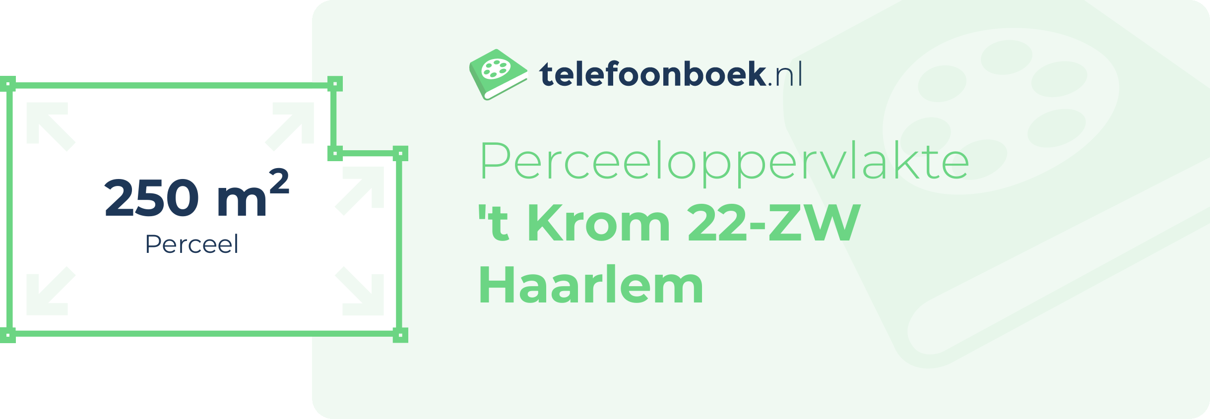 Perceeloppervlakte 't Krom 22-ZW Haarlem