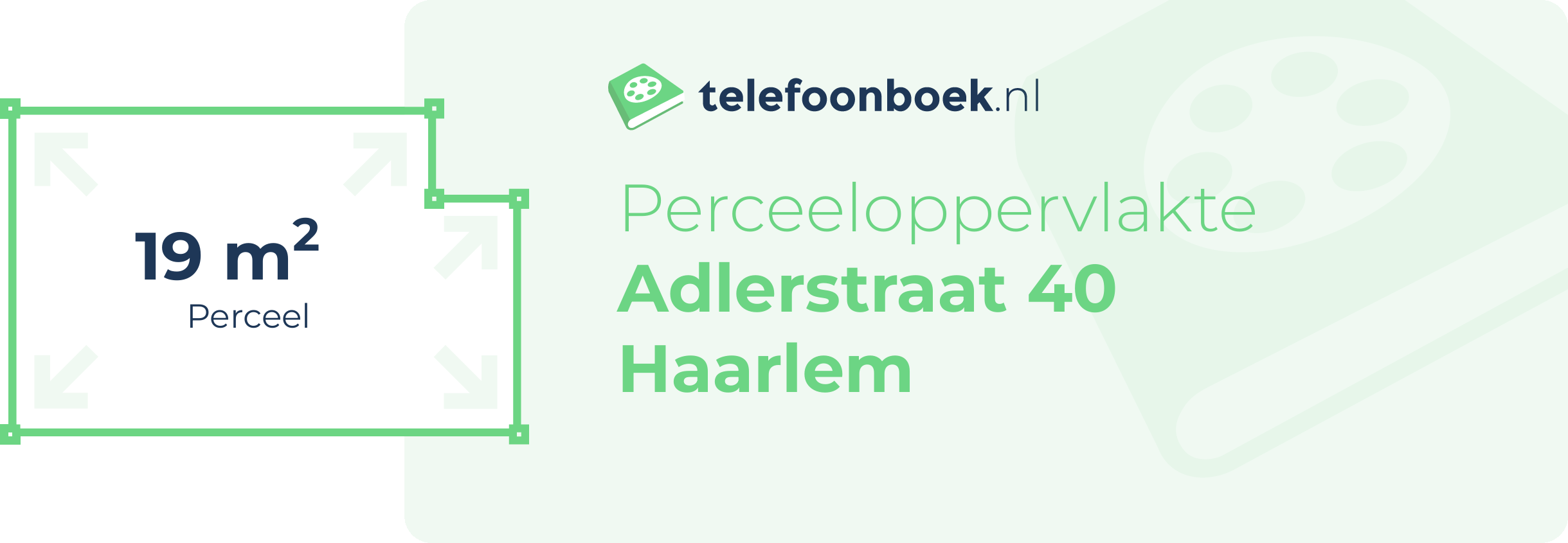 Perceeloppervlakte Adlerstraat 40 Haarlem