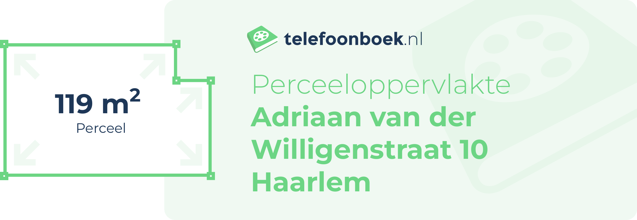 Perceeloppervlakte Adriaan Van Der Willigenstraat 10 Haarlem