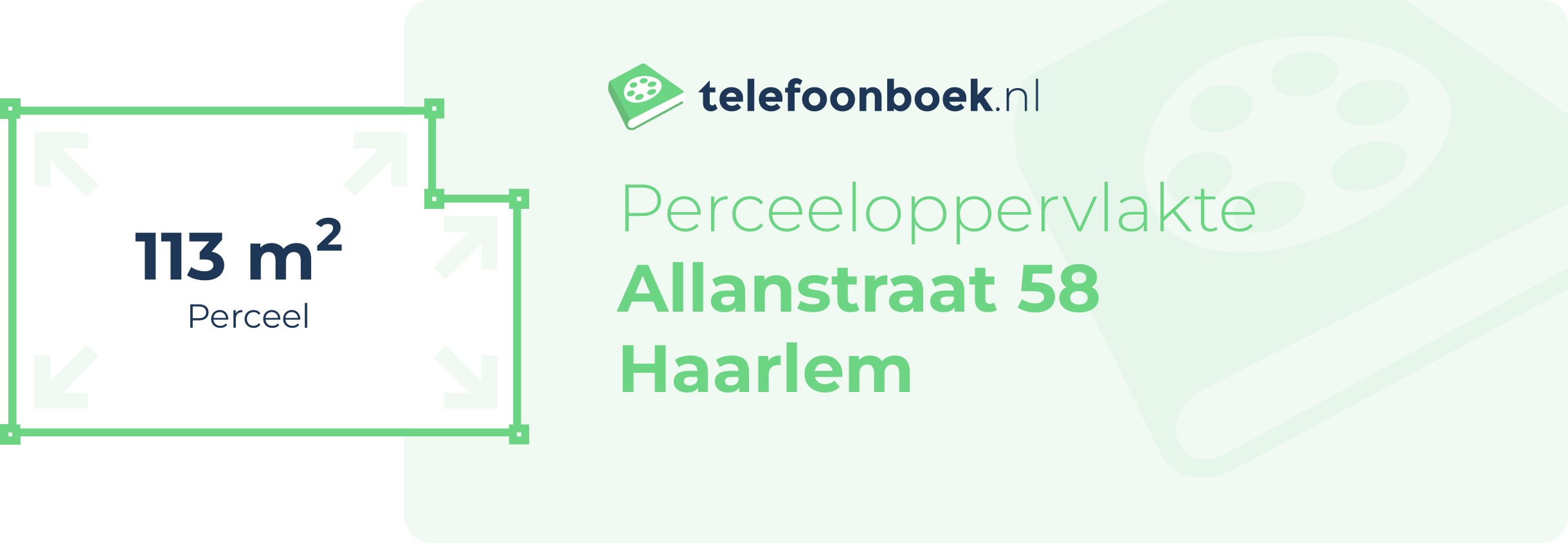 Perceeloppervlakte Allanstraat 58 Haarlem