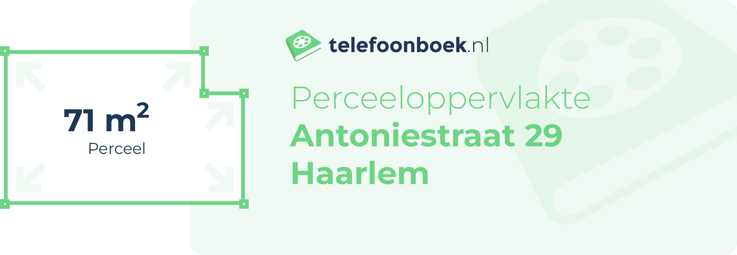 Perceeloppervlakte Antoniestraat 29 Haarlem