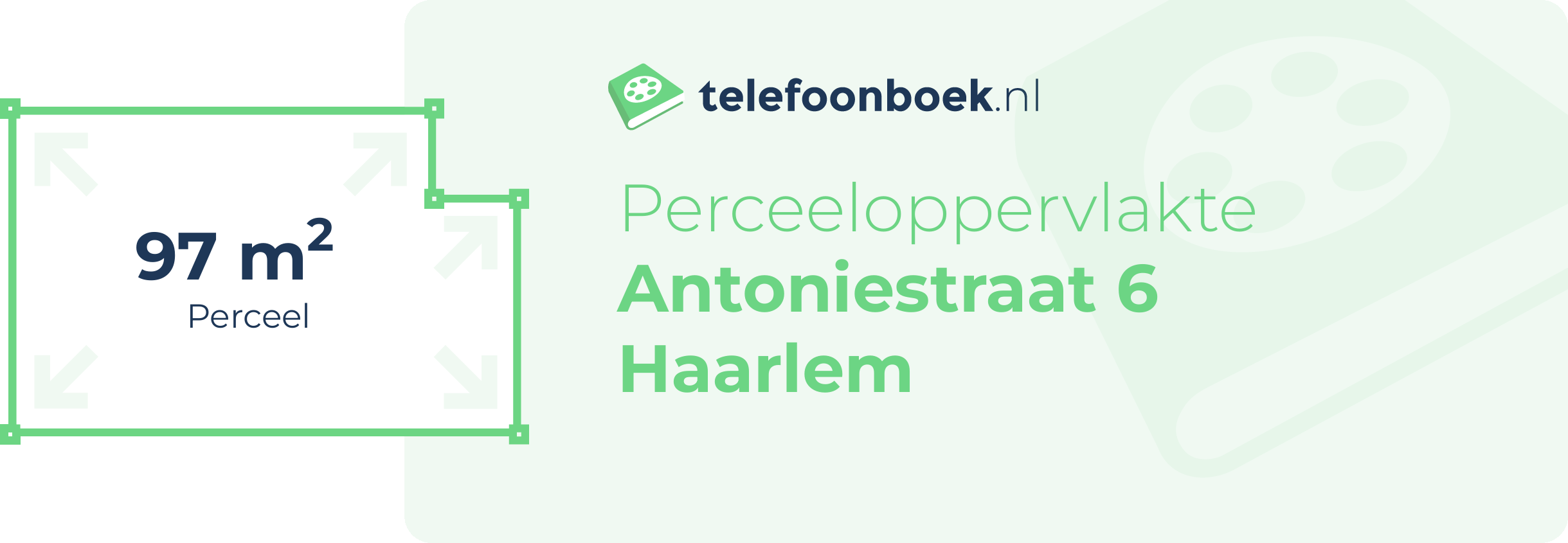 Perceeloppervlakte Antoniestraat 6 Haarlem