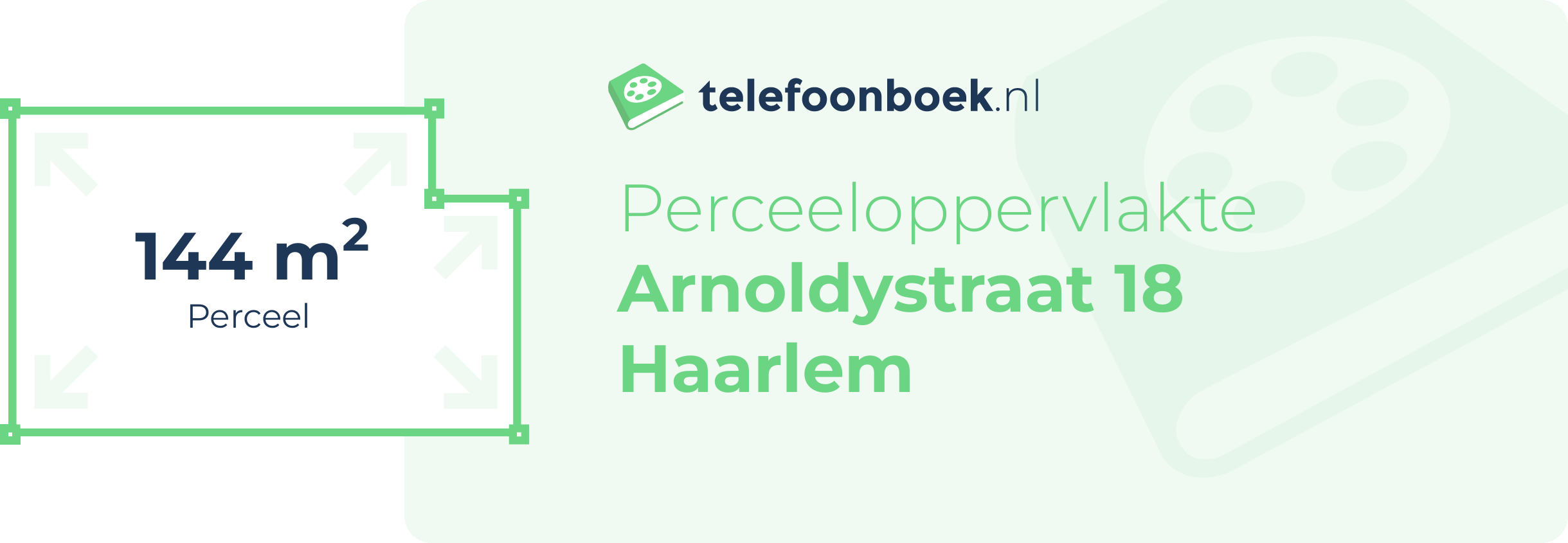 Perceeloppervlakte Arnoldystraat 18 Haarlem
