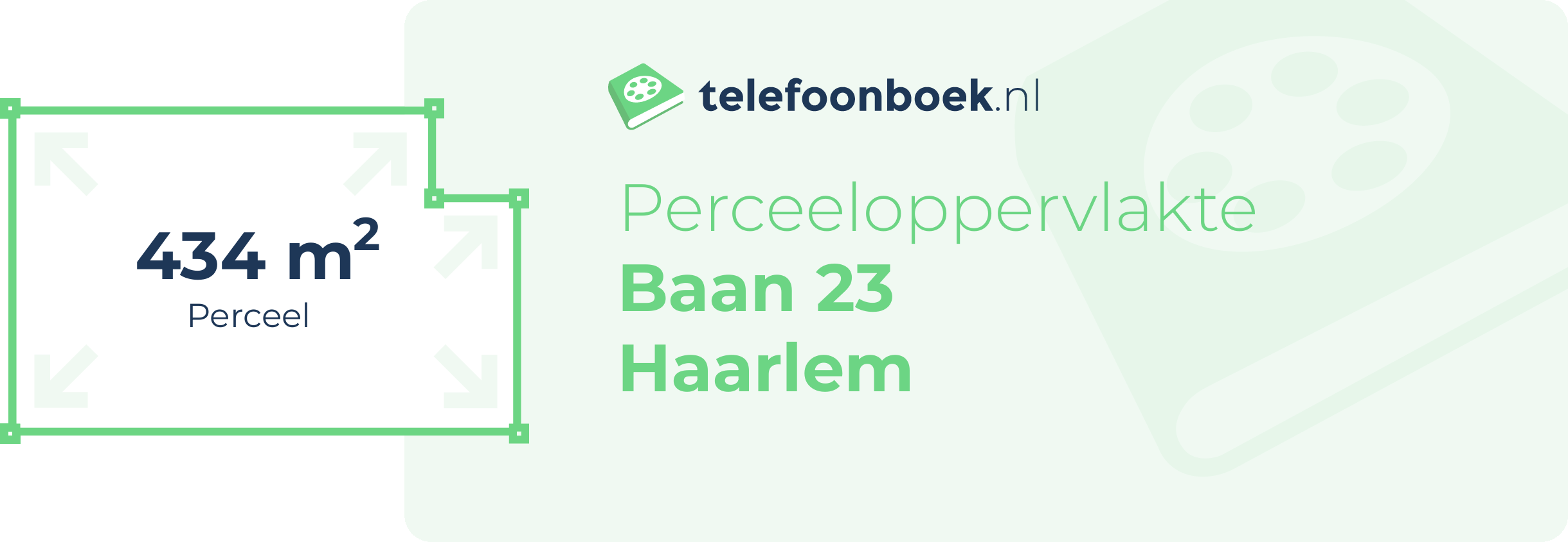 Perceeloppervlakte Baan 23 Haarlem