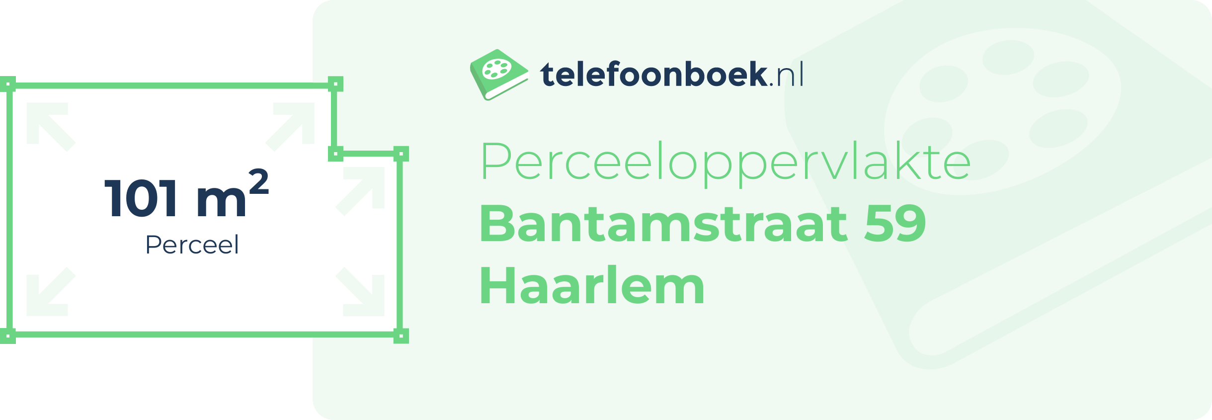 Perceeloppervlakte Bantamstraat 59 Haarlem