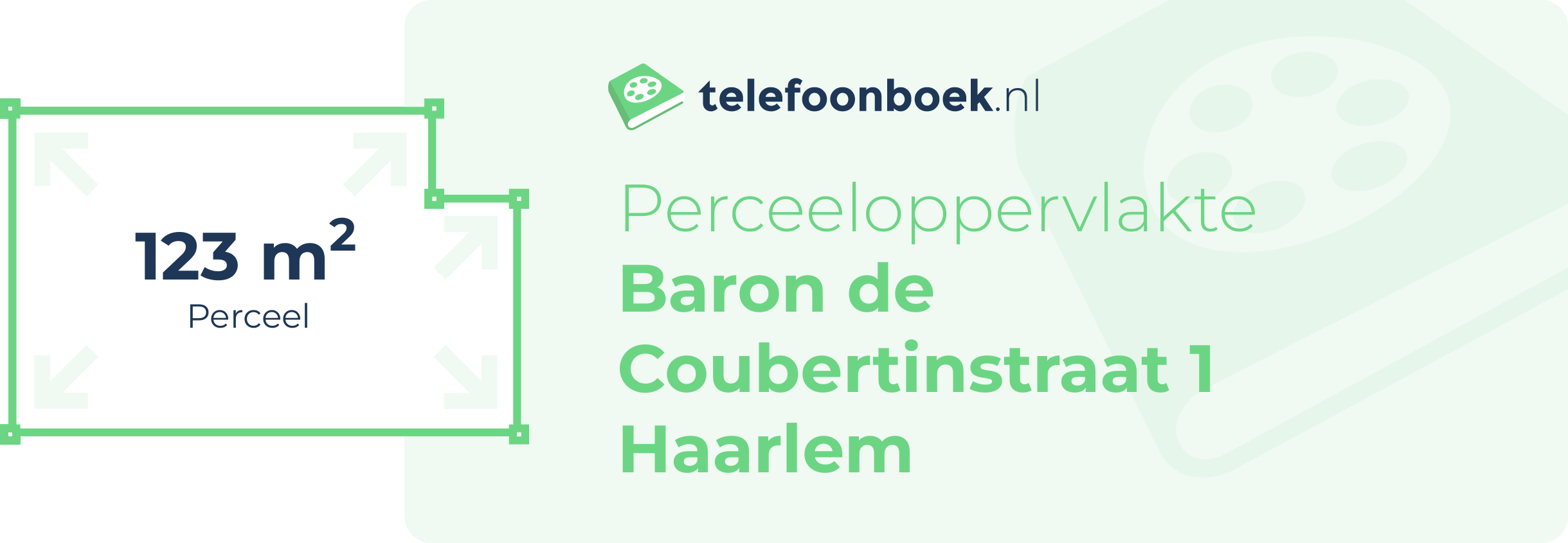 Perceeloppervlakte Baron De Coubertinstraat 1 Haarlem