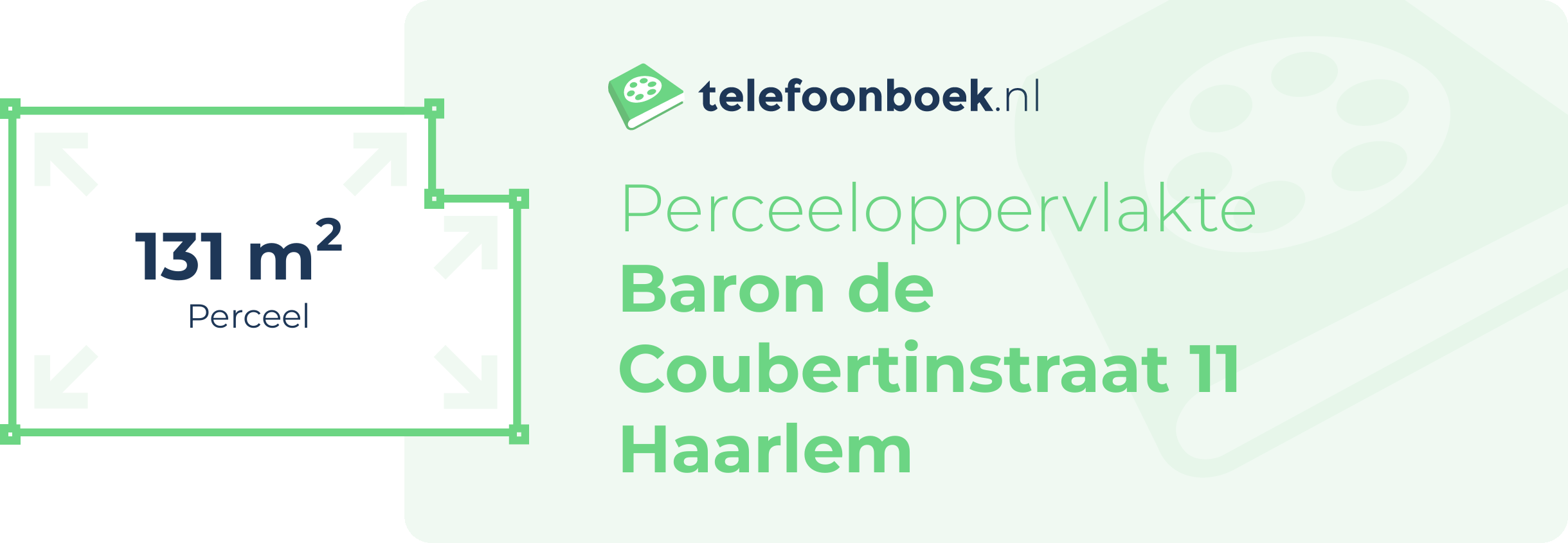 Perceeloppervlakte Baron De Coubertinstraat 11 Haarlem