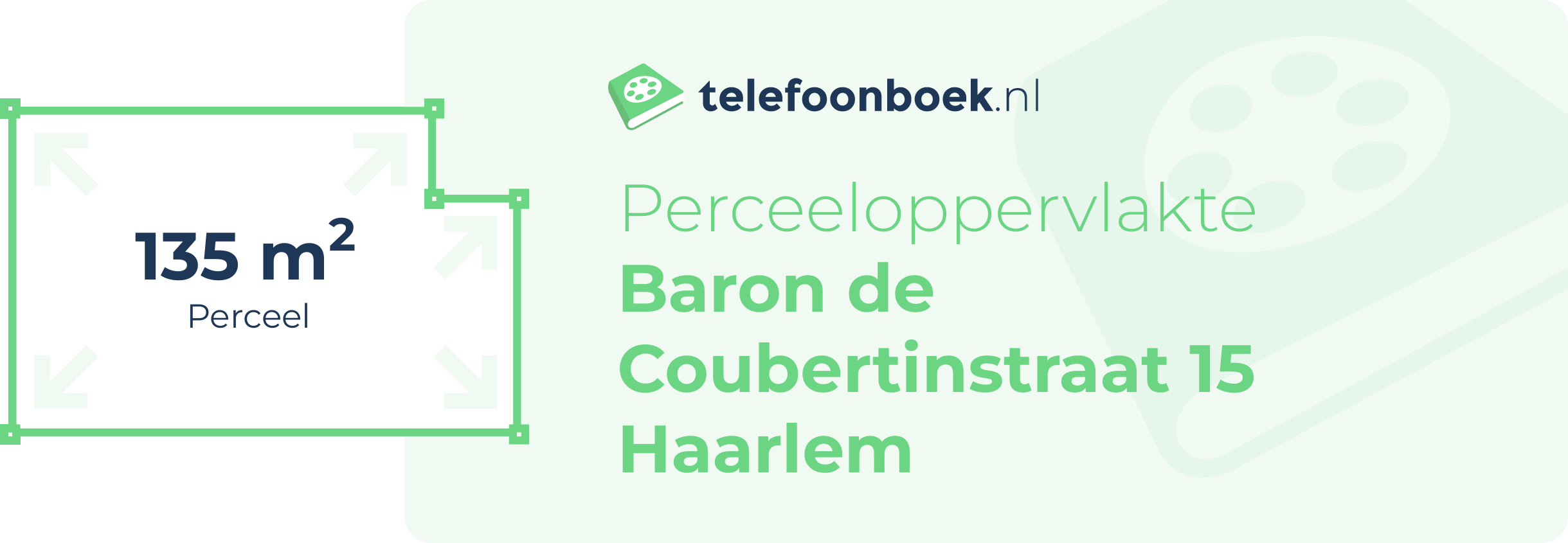 Perceeloppervlakte Baron De Coubertinstraat 15 Haarlem