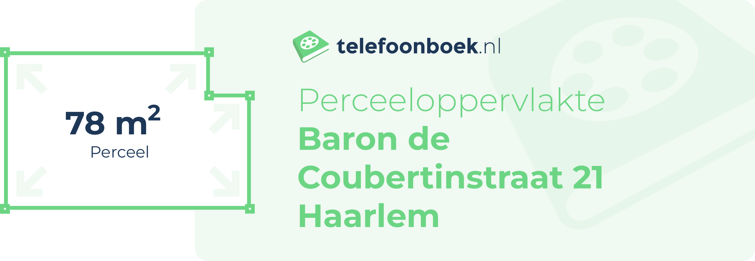 Perceeloppervlakte Baron De Coubertinstraat 21 Haarlem