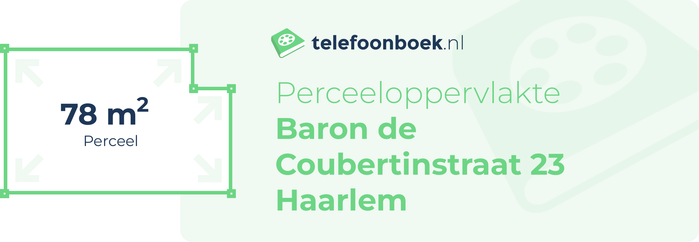 Perceeloppervlakte Baron De Coubertinstraat 23 Haarlem