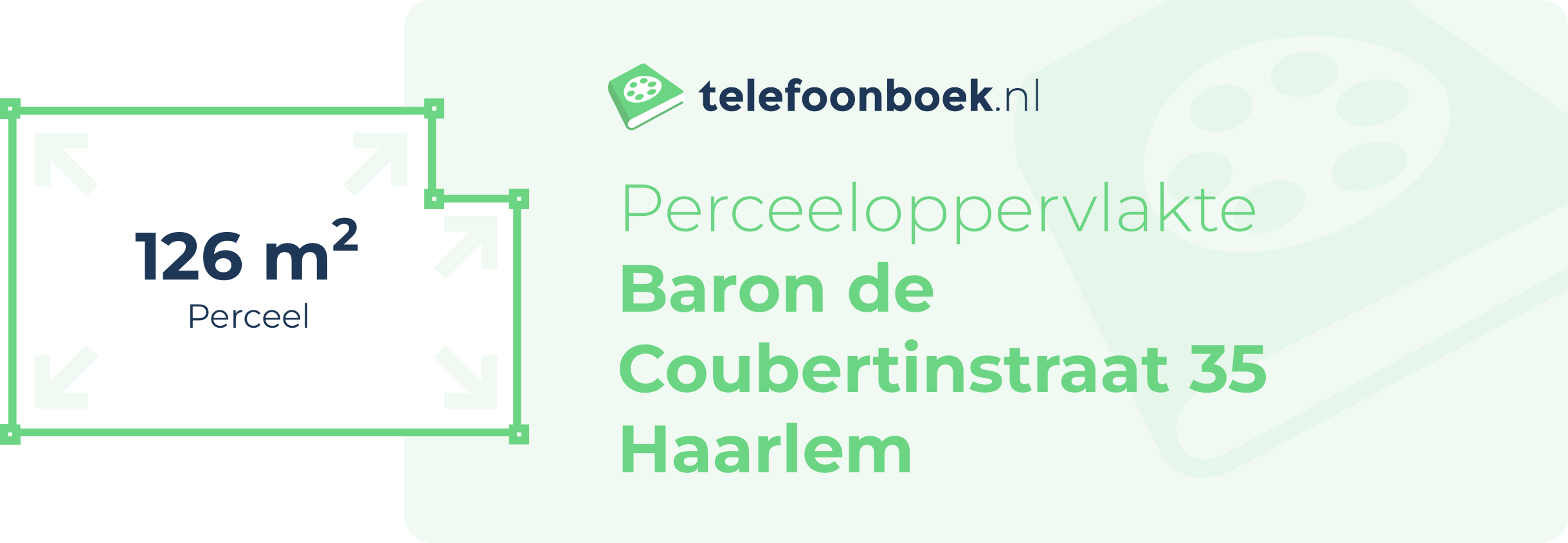 Perceeloppervlakte Baron De Coubertinstraat 35 Haarlem