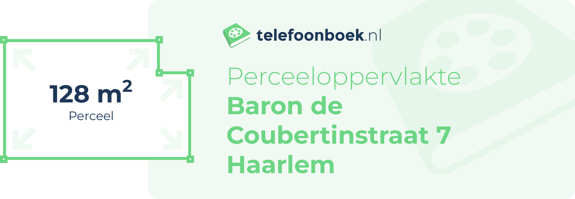 Perceeloppervlakte Baron De Coubertinstraat 7 Haarlem