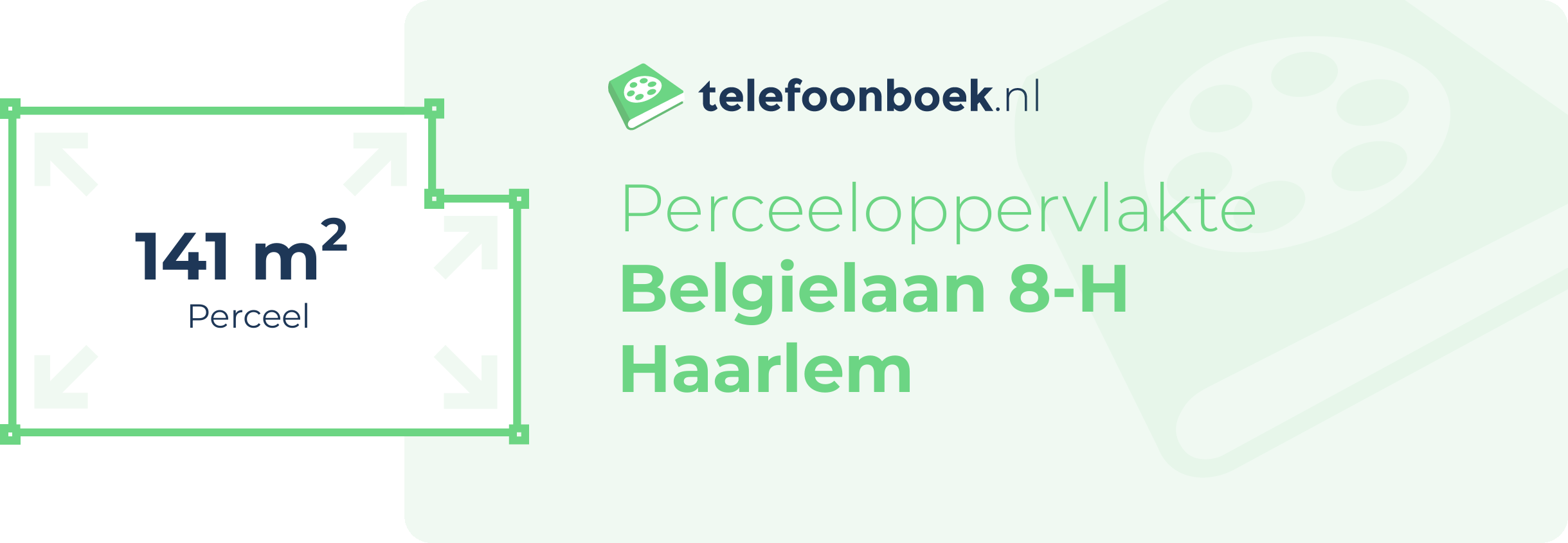 Perceeloppervlakte Belgielaan 8-H Haarlem