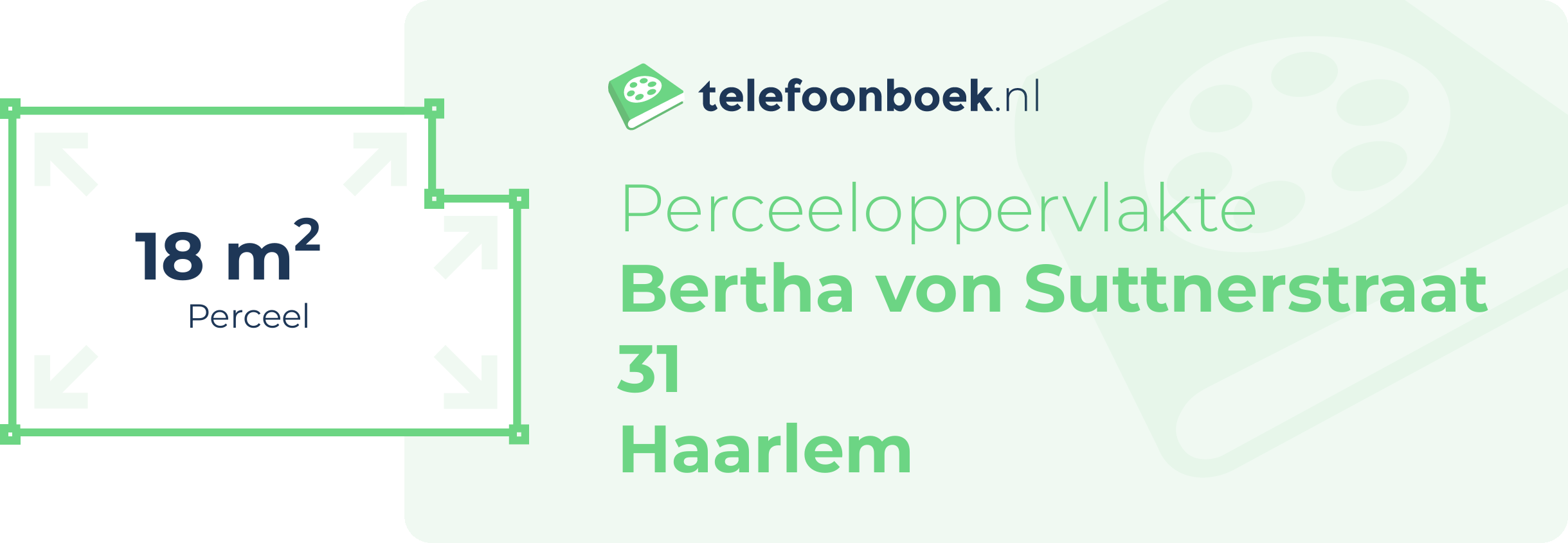 Perceeloppervlakte Bertha Von Suttnerstraat 31 Haarlem