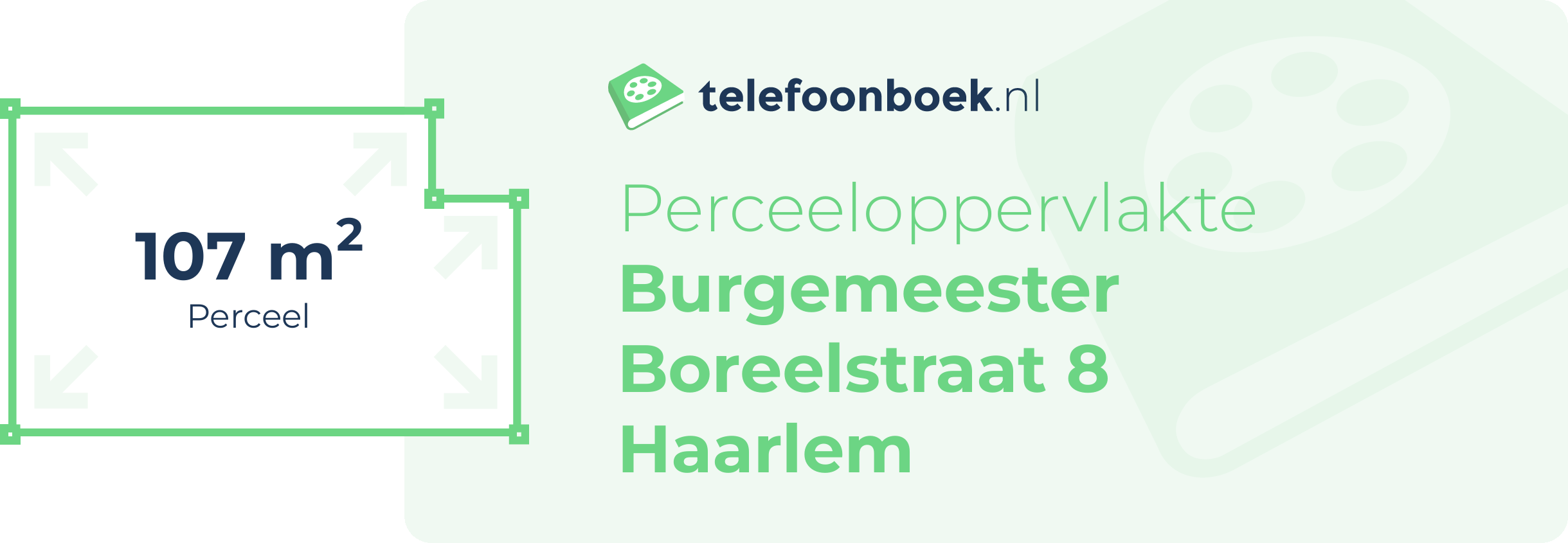 Perceeloppervlakte Burgemeester Boreelstraat 8 Haarlem