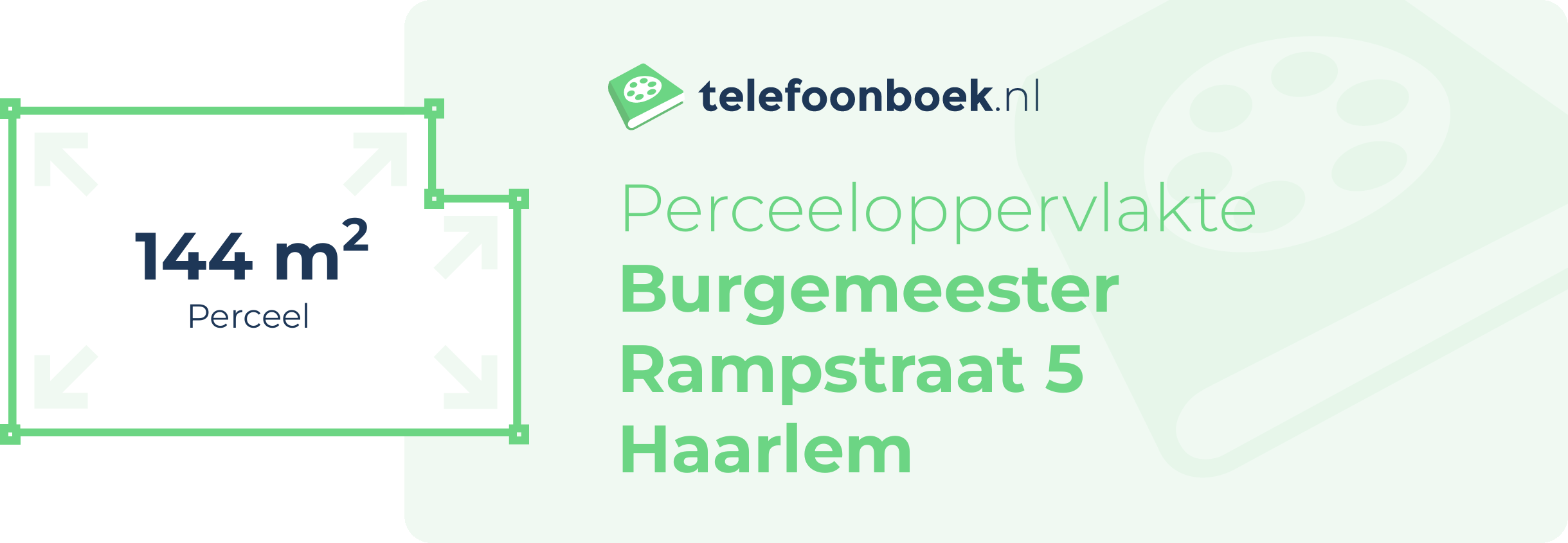 Perceeloppervlakte Burgemeester Rampstraat 5 Haarlem