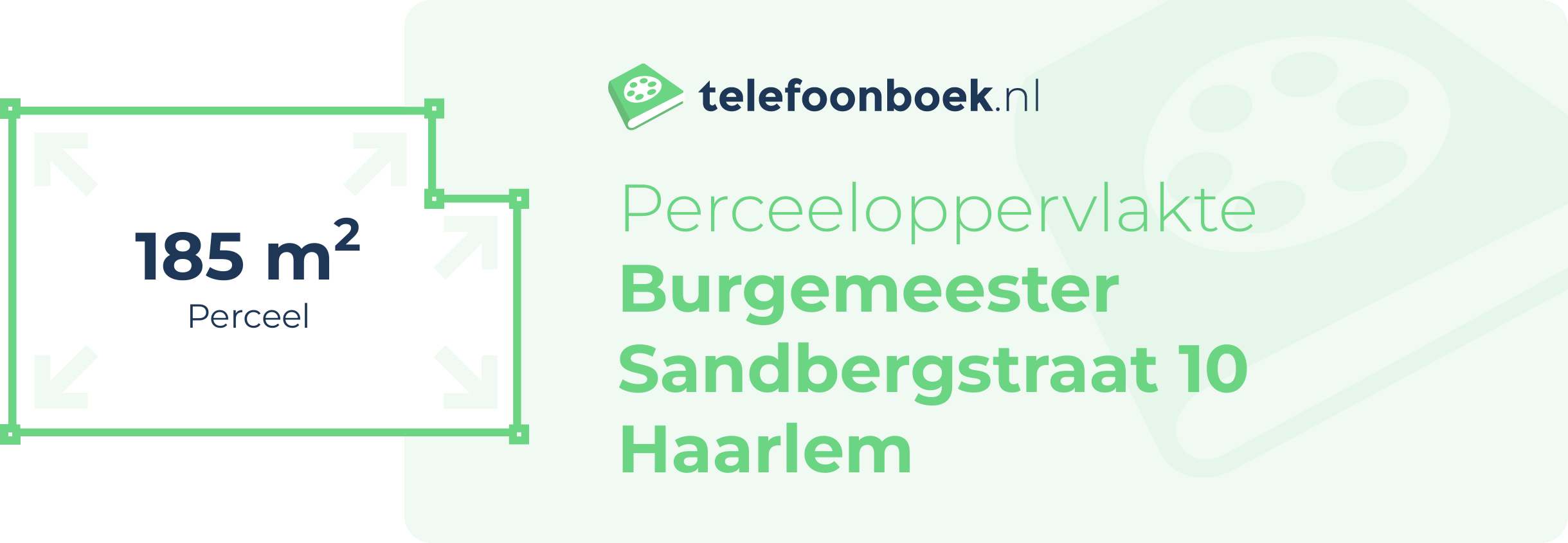 Perceeloppervlakte Burgemeester Sandbergstraat 10 Haarlem