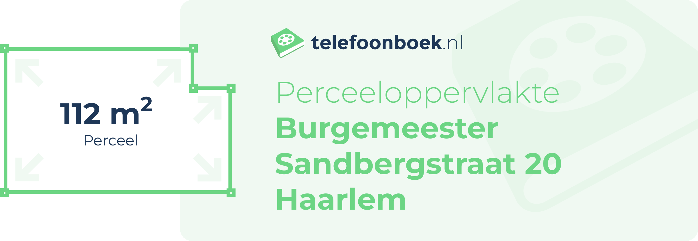 Perceeloppervlakte Burgemeester Sandbergstraat 20 Haarlem