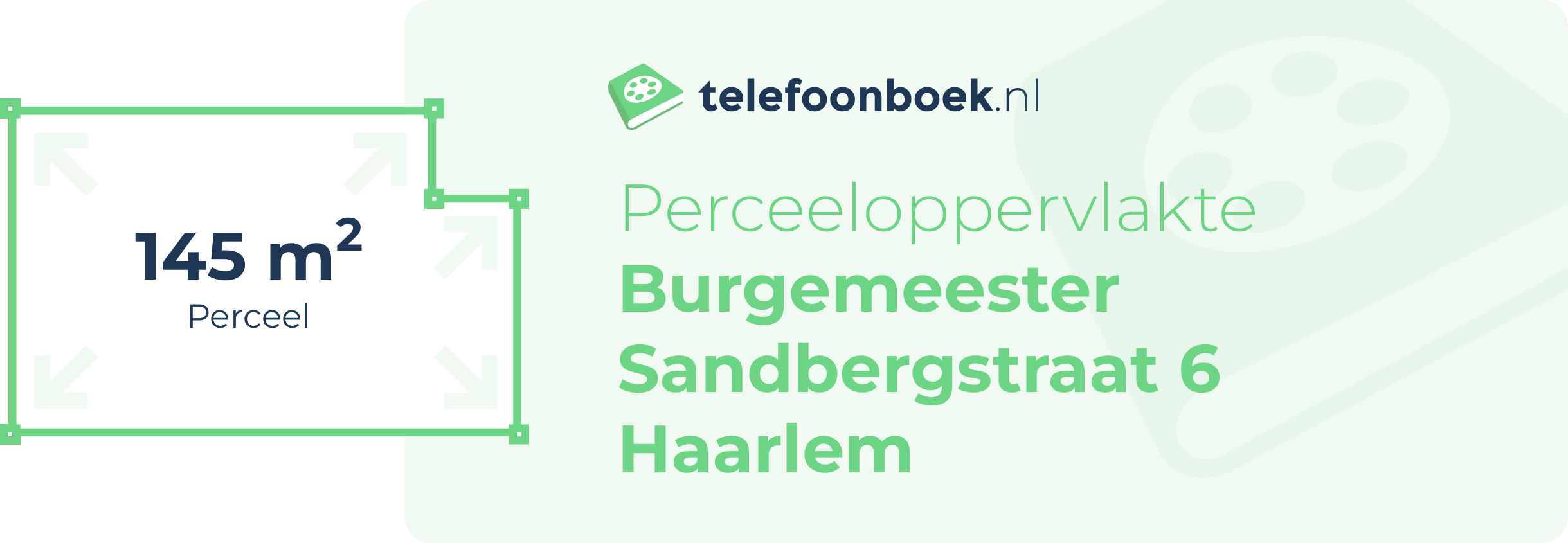 Perceeloppervlakte Burgemeester Sandbergstraat 6 Haarlem