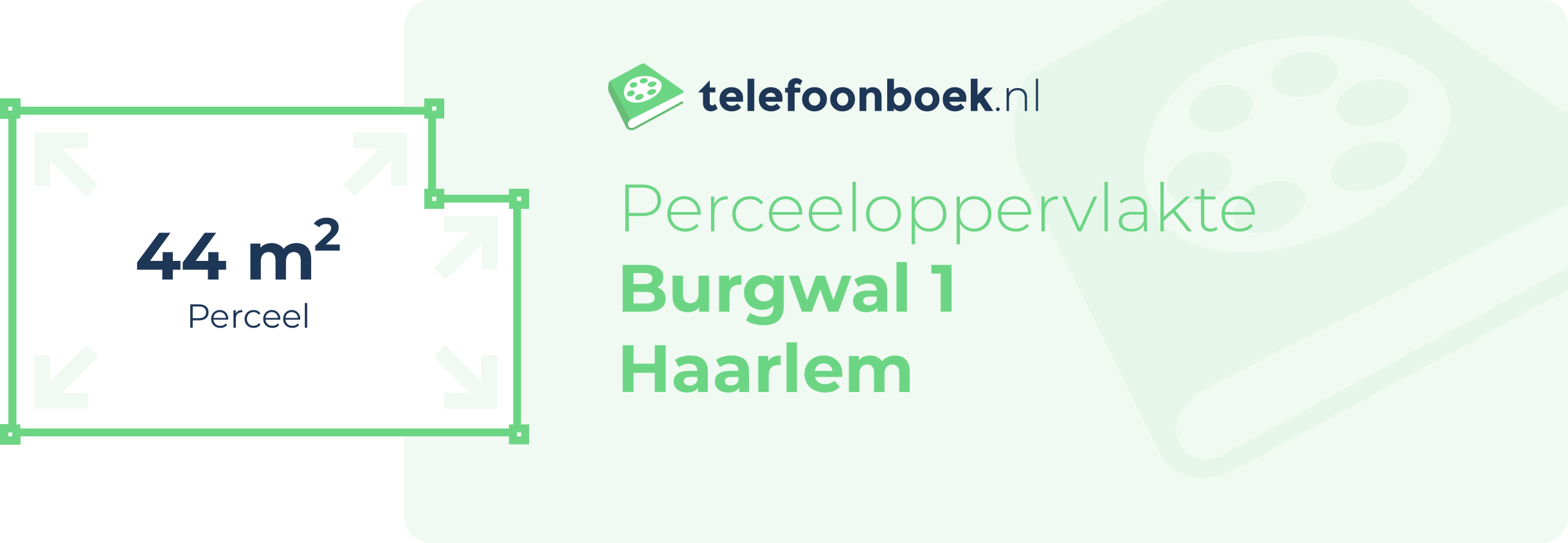 Perceeloppervlakte Burgwal 1 Haarlem