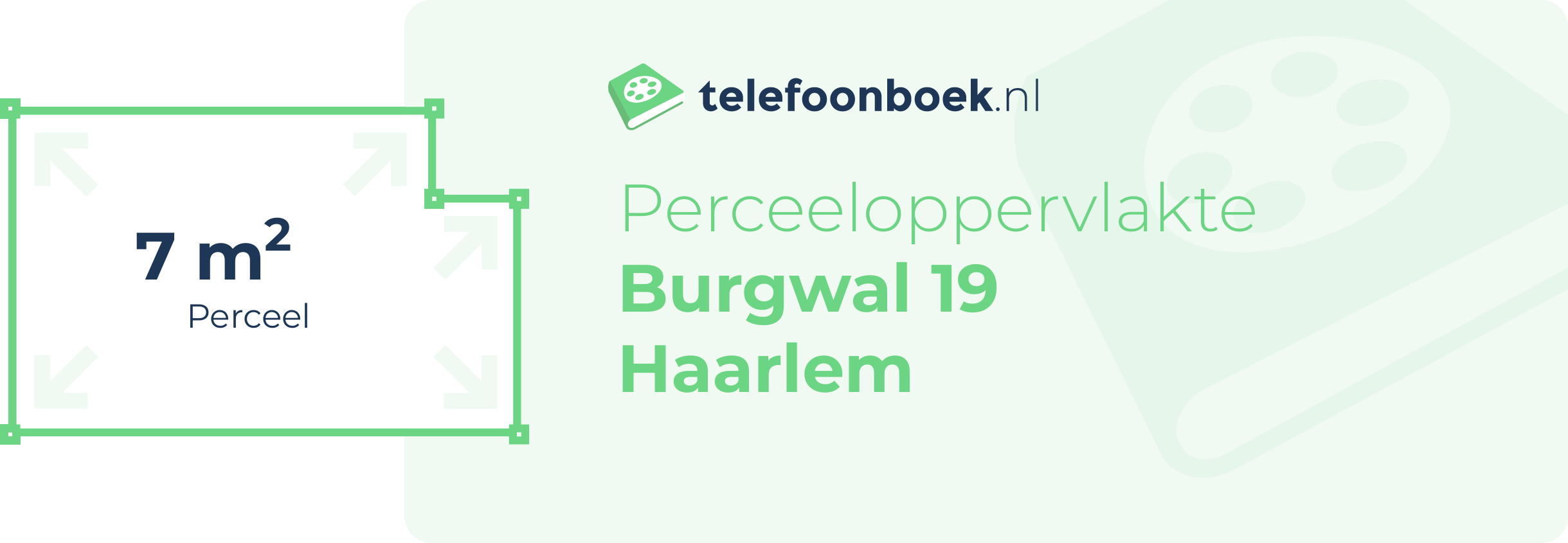 Perceeloppervlakte Burgwal 19 Haarlem