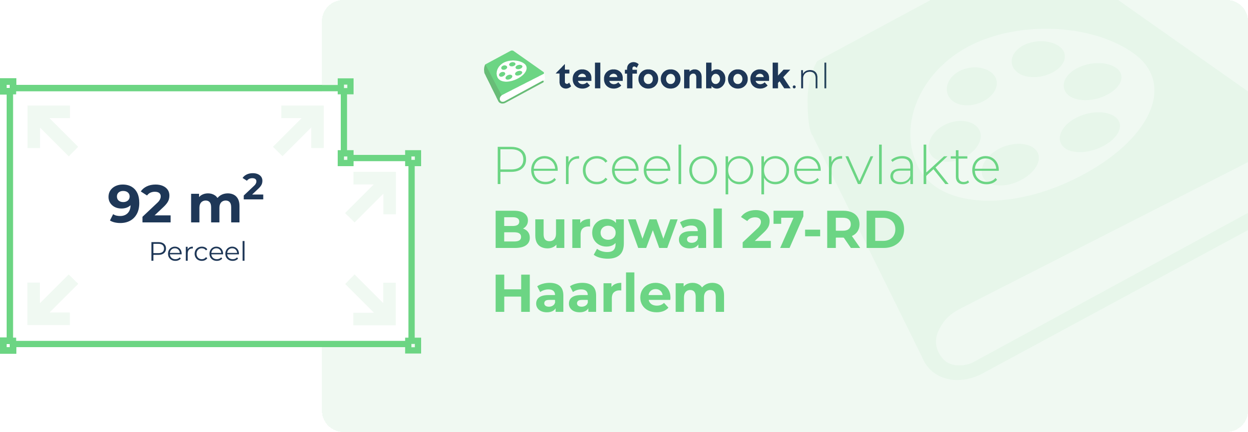 Perceeloppervlakte Burgwal 27-RD Haarlem