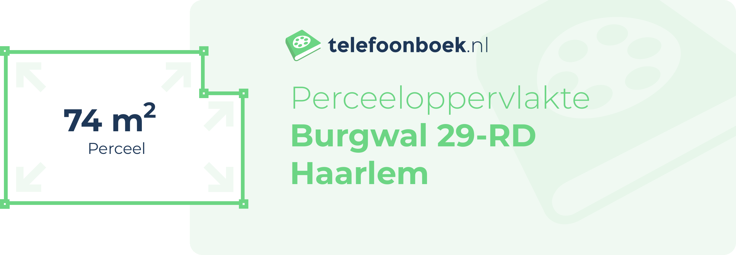 Perceeloppervlakte Burgwal 29-RD Haarlem