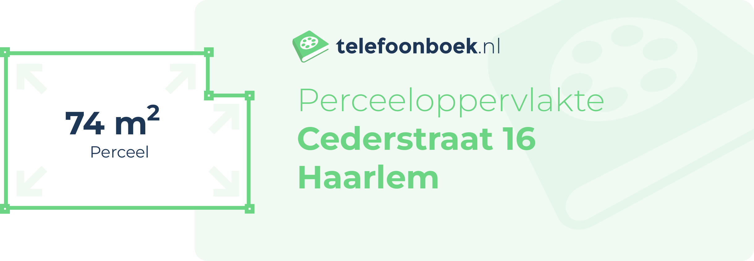 Perceeloppervlakte Cederstraat 16 Haarlem