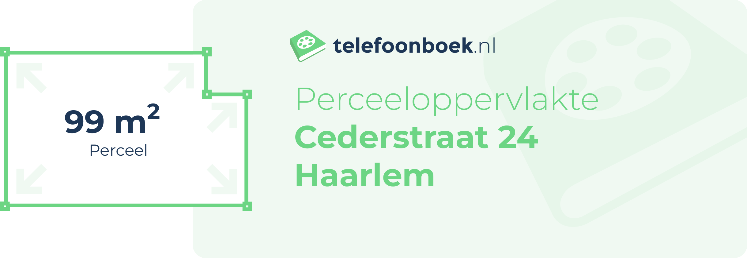 Perceeloppervlakte Cederstraat 24 Haarlem