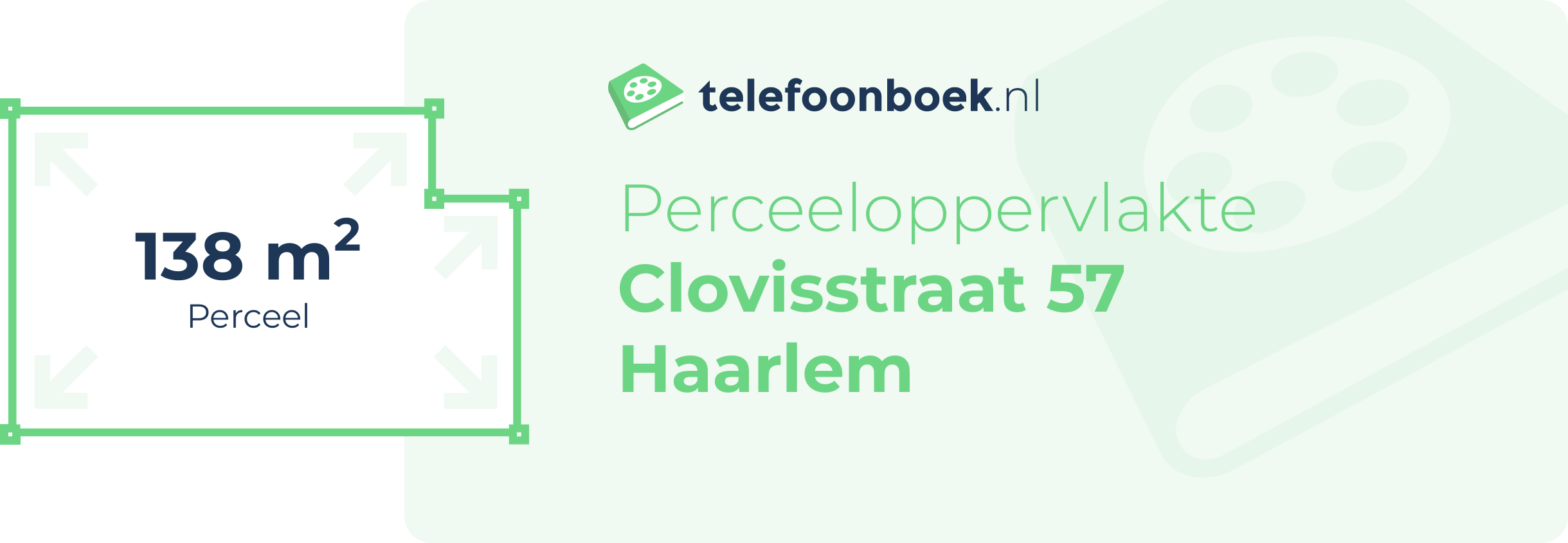 Perceeloppervlakte Clovisstraat 57 Haarlem