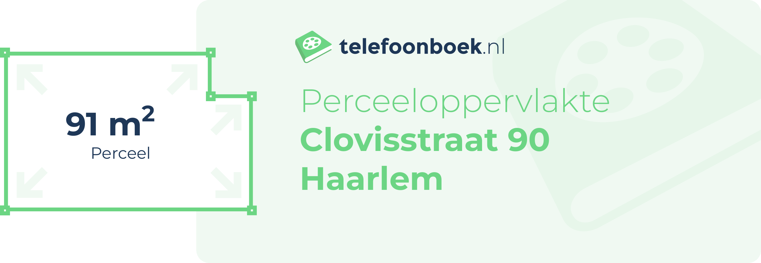 Perceeloppervlakte Clovisstraat 90 Haarlem