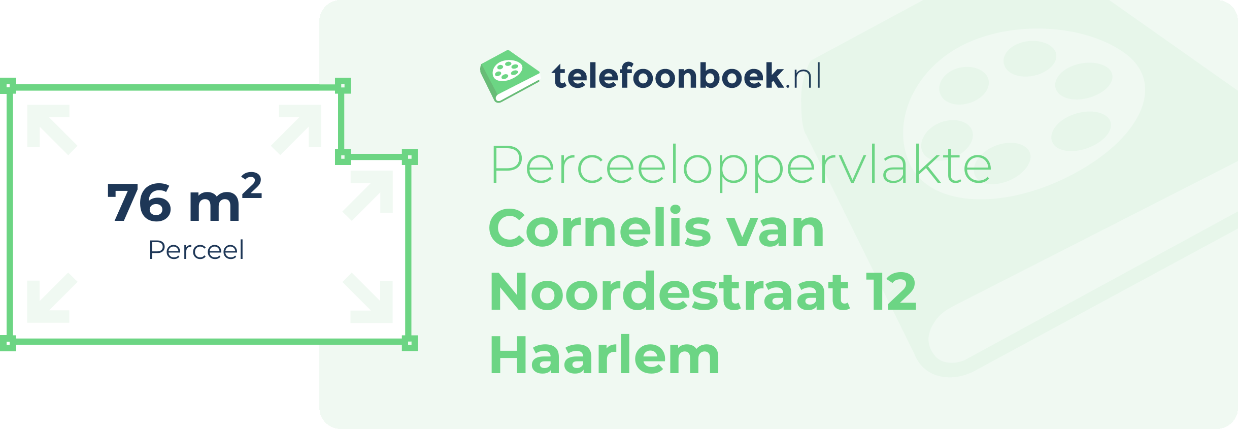 Perceeloppervlakte Cornelis Van Noordestraat 12 Haarlem