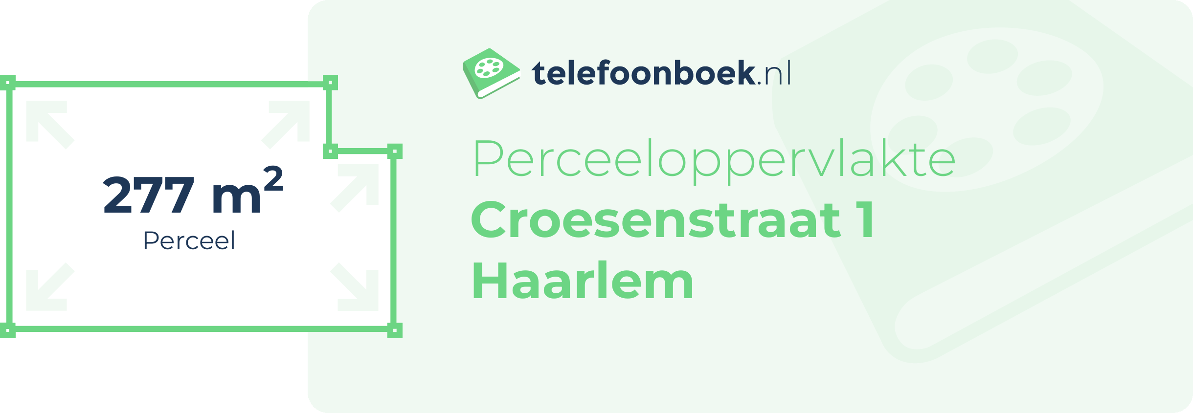 Perceeloppervlakte Croesenstraat 1 Haarlem
