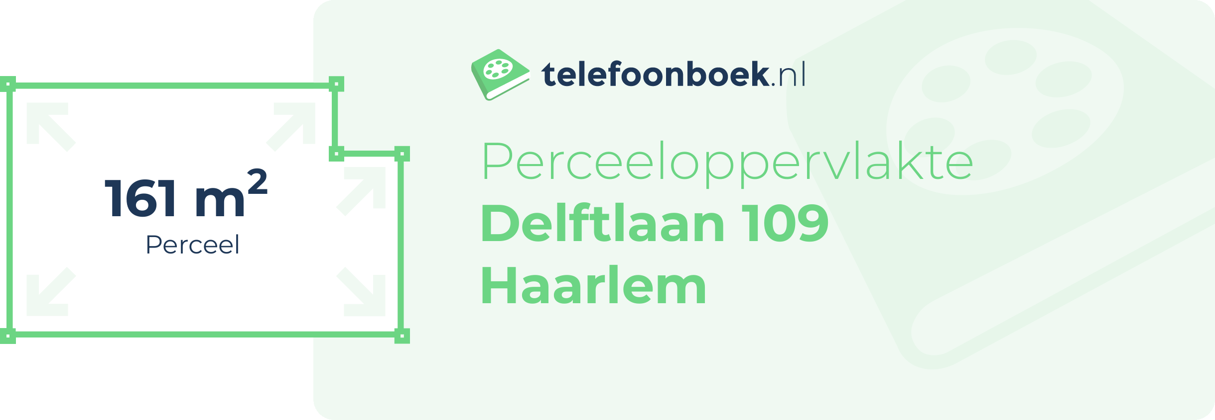 Perceeloppervlakte Delftlaan 109 Haarlem