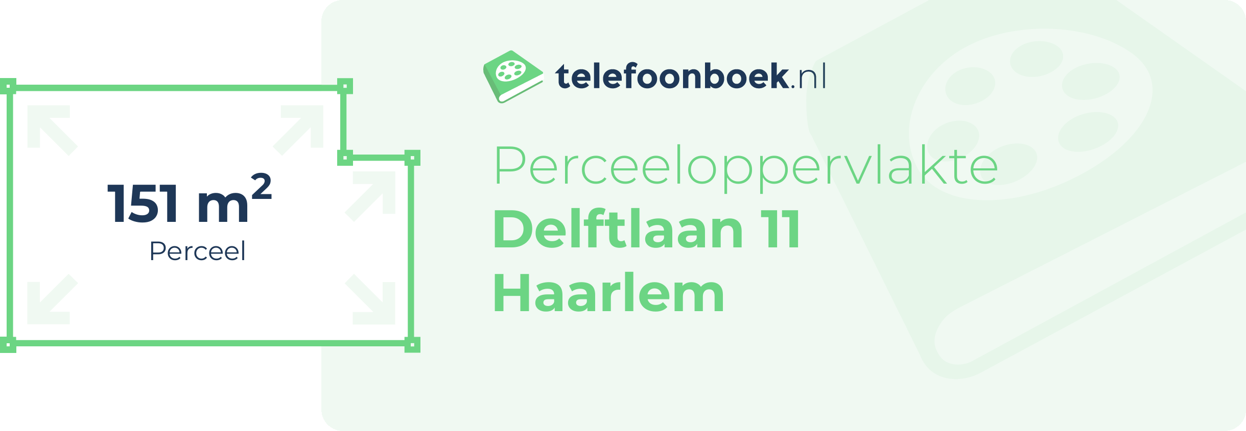 Perceeloppervlakte Delftlaan 11 Haarlem