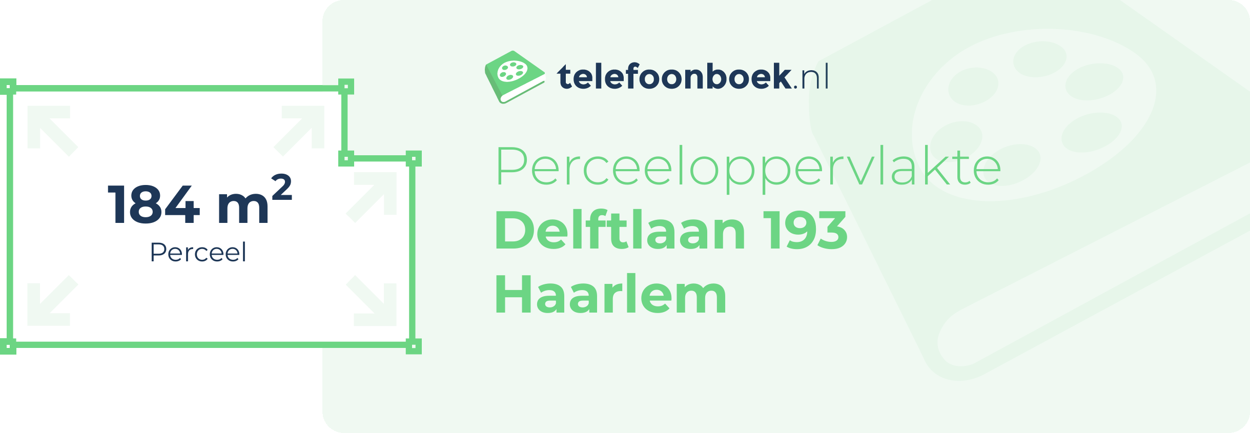Perceeloppervlakte Delftlaan 193 Haarlem