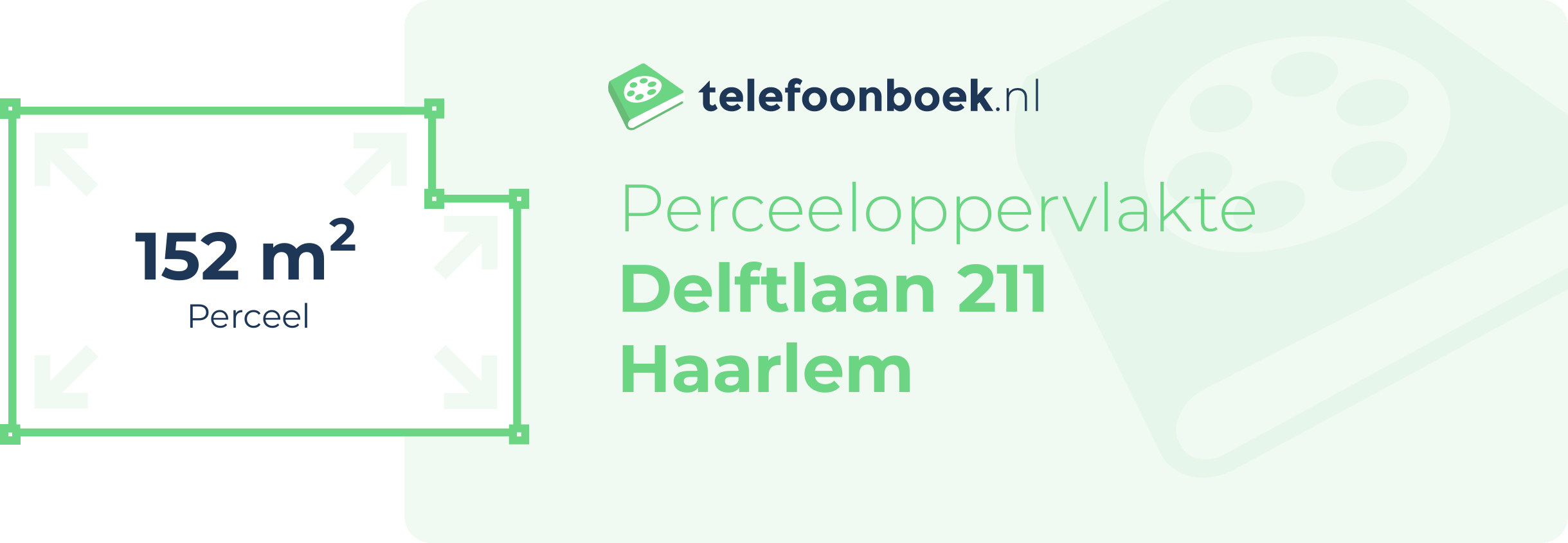 Perceeloppervlakte Delftlaan 211 Haarlem