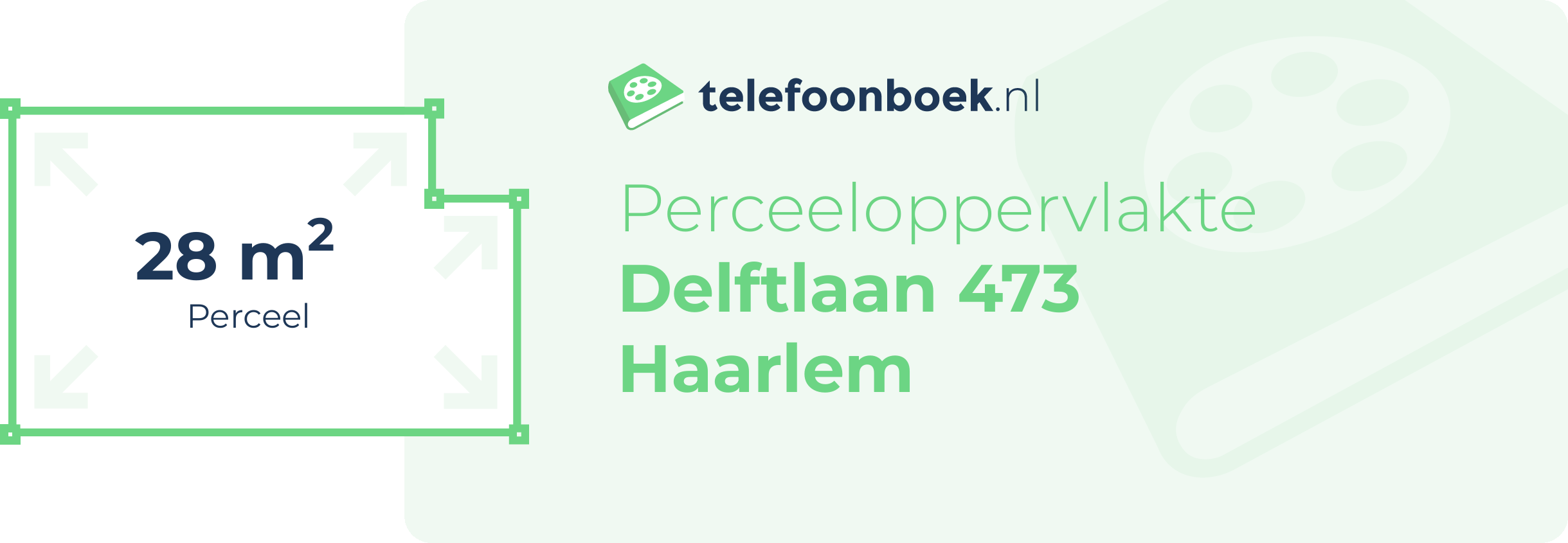 Perceeloppervlakte Delftlaan 473 Haarlem