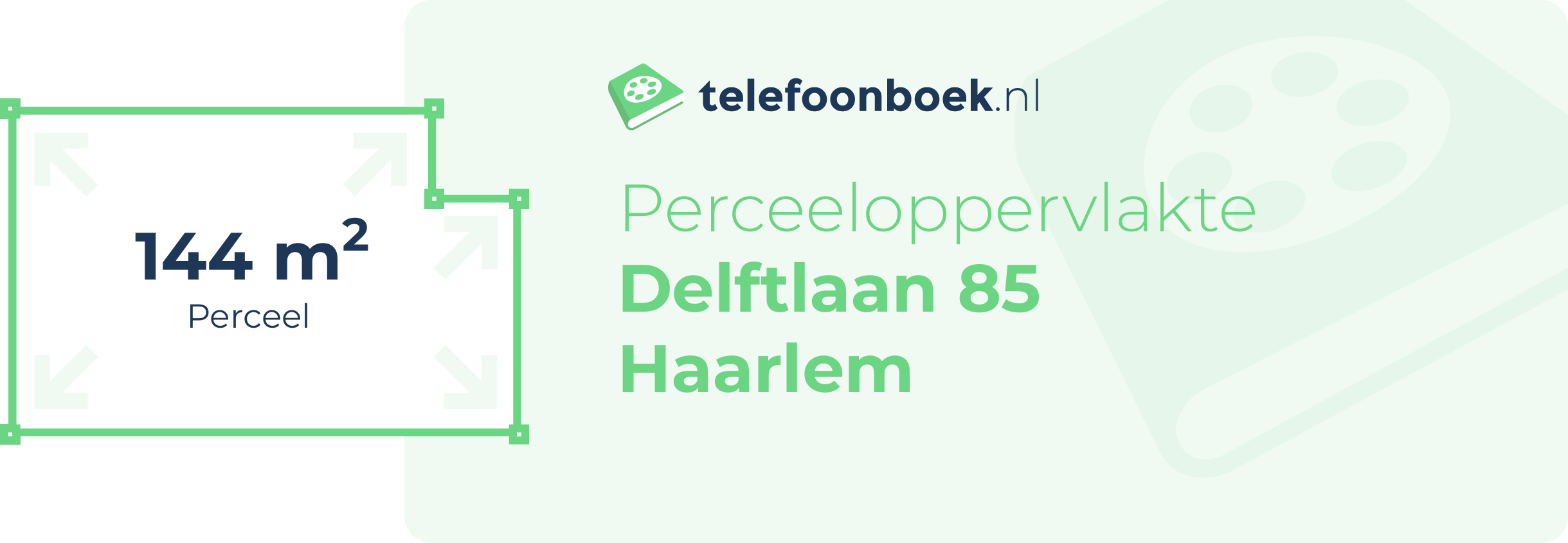 Perceeloppervlakte Delftlaan 85 Haarlem