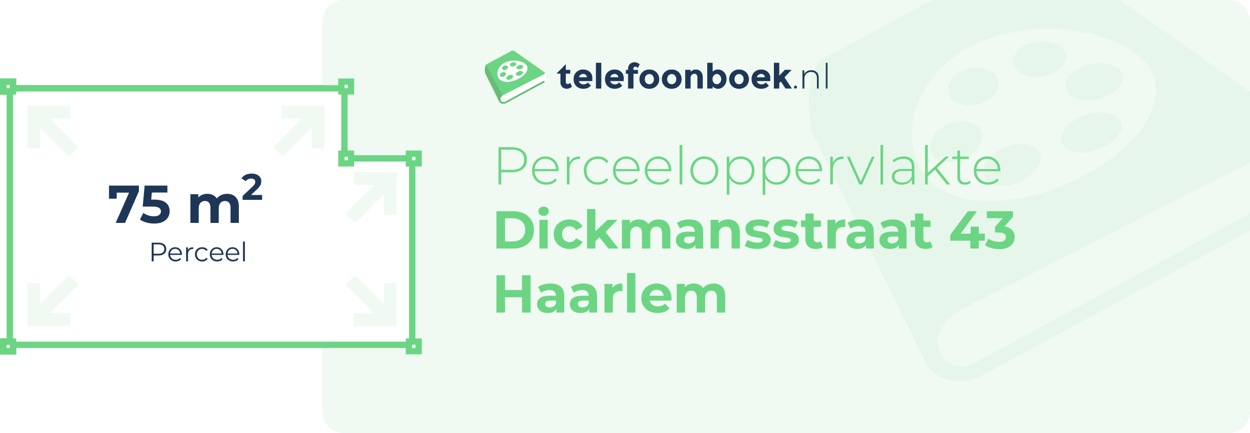 Perceeloppervlakte Dickmansstraat 43 Haarlem