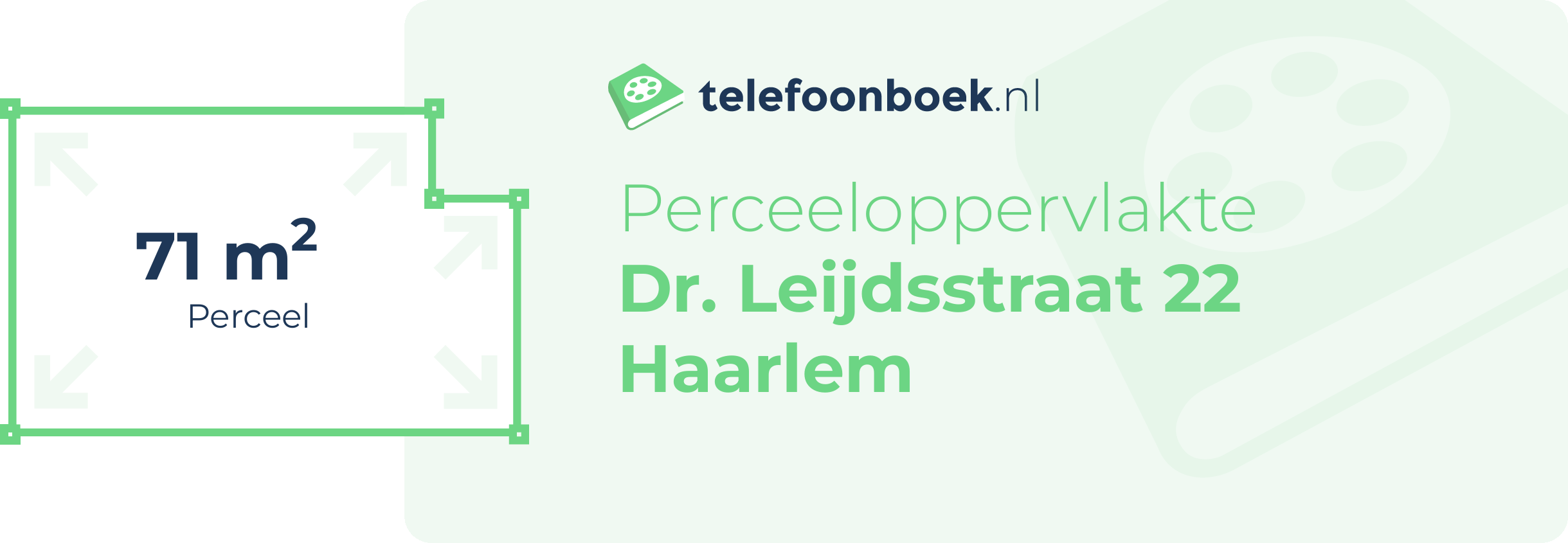 Perceeloppervlakte Dr. Leijdsstraat 22 Haarlem
