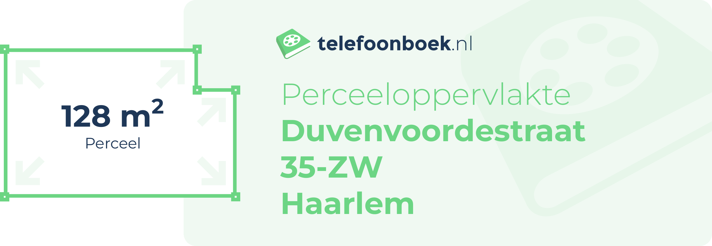 Perceeloppervlakte Duvenvoordestraat 35-ZW Haarlem