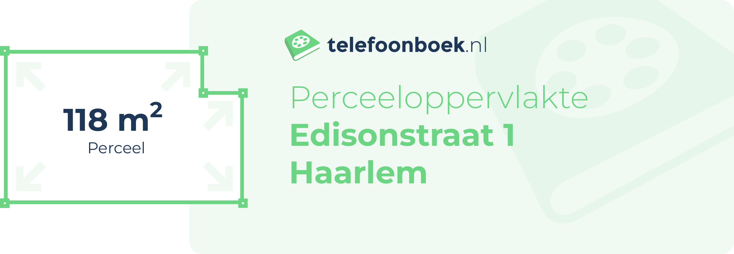 Perceeloppervlakte Edisonstraat 1 Haarlem