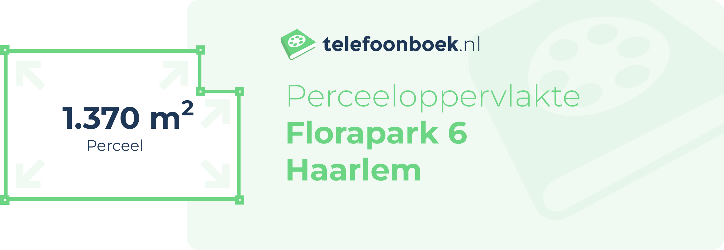 Perceeloppervlakte Florapark 6 Haarlem