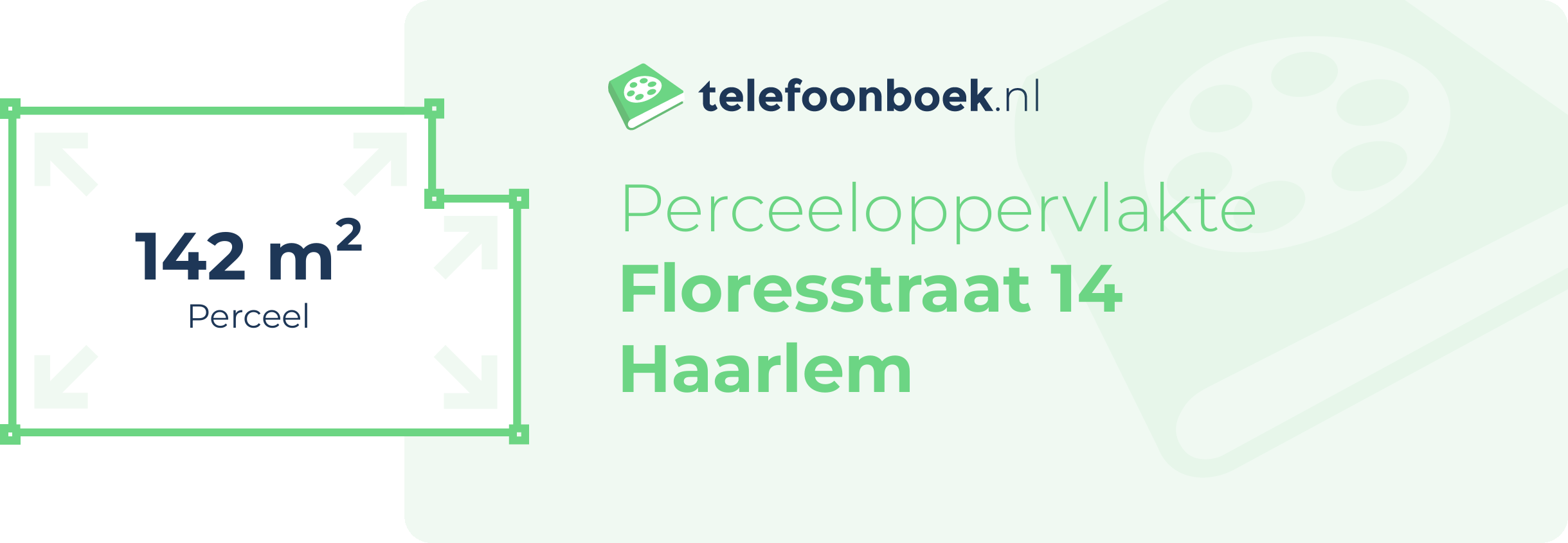 Perceeloppervlakte Floresstraat 14 Haarlem